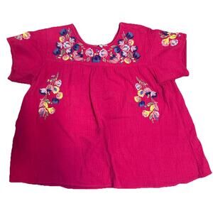 See And Be Seen On The Border Women’s Top With Embroidered Details Size Large